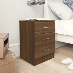 Gossi dulap noptiera, stejar maro, 38x35x56 cm, lemn prelucrat