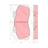 Set placute frana Trw GDB5050, parte montare : Punte fata