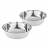 Set 2 boluri din inox pentru caini si pisici de talie mica, 350 ml, 58404.01, Navaris