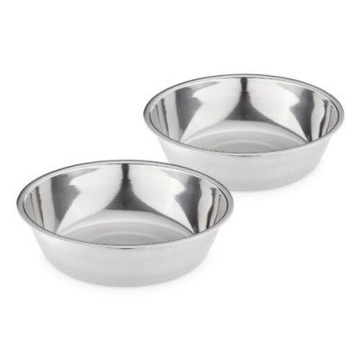 Set 2 boluri din inox pentru caini si pisici , 450 ml, 58150.01 foto