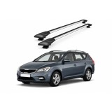 Bare portbagaj transversale auto aluminiu compatibile Kia Cee'D Sportswagon (Ed) combi 2007-2012 84-84 cm Cod: KL3