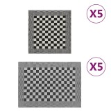 Cumpara ieftin Set de prosoape, 10 buc., negru si alb, bumbac
