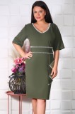 Cumpara ieftin Rochie de Seara Haderi Olive - 54Marimea, Yves