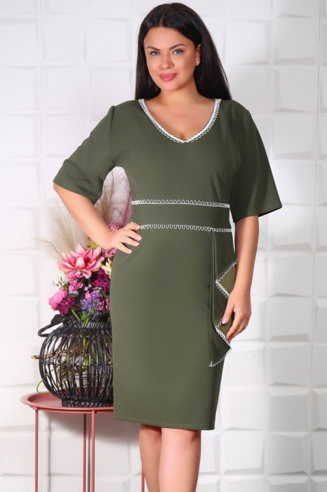 Rochie de Seara Haderi Olive - 52Marimea