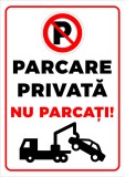 indicator pentru interzicere parcare privata nu parcati