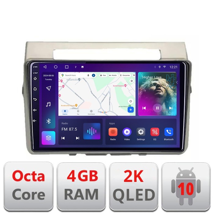 Navigatie Toyota Verso intre anii 2004-2009 Android Octa Core Ecran 2K QLED GPS 4G 4+32GB 360 KIT-VERSO-2004+EDT-E409-2K CarStore Technology