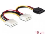 Cablu alimentare Molex la Molex + SATA T-M, Delock 60103