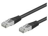Patch cord ethernet SF/UTP Cat5e 3m negru, Goobay