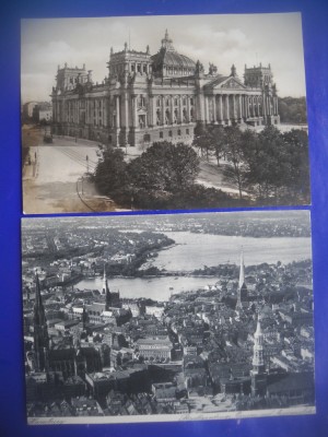 HOPCT LOT 1886 BERLIN SI HAMBURG-GERMANIA 1934-2 CARTI POSTALE VECHI-CIRCULATE foto