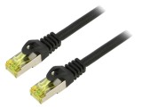 Cablul Patch S/FTP 6a 2m LSZH Negru 27AWG