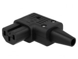 Conector Alimentare AC Mufă Mamă 10A 250VAC IEC 60320 8.5mm