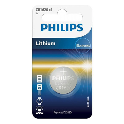 Baterie lithium CR1620 blister 1buc PHILIPS foto