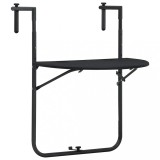 Cumpara ieftin Masă balcon suspendată negru 60x64x83,5 cm plastic aspect ratan