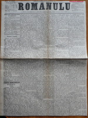 Ziarul Romanulu , 20 August 1866 foto