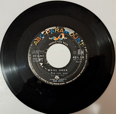 Disc Vinil 7# Paul Anka -ABC-Paramount -ABC 45.9810 foto