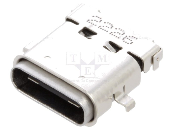 Soclu USB C PCB 90&deg; USB 3.1