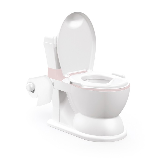 Olita tip WC, cu sunet, XL, 2 in 1, roz &ndash; Dolu