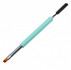 Pensula cu capat dublu pentru poligel - albastru pastel foto