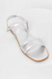 Cumpara ieftin Answear Lab sandale de piele Femei, culoarea argintiu