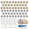 Set Reparatie Plafon Auto pentru Tapiseria Plafonului Desprinsa - Bej - 30buc