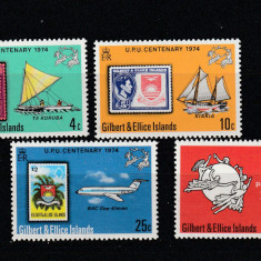 Gilbert&Ellice Islands 1974-UPU,Centenar,Serie 4 valori,dant.,MNH,Mi.221-224