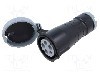 Conector alimentare AC, IEC 60309, IP69K, 16A, {{Tensiune nominala}}, 5 pini, AMPHENOL - 2CMA166574R1000