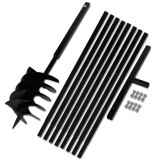 Cumpara ieftin Burghiu de sol cu maner 200 mm cu tub prelungitor 9 m, otel