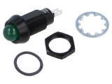 Lampă LED Verde Convexă 110VAC &Oslash;12,7mm IP67 MARL