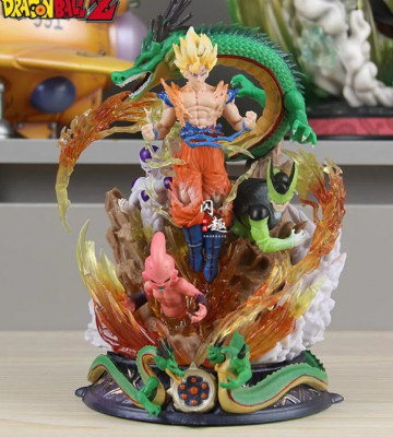 Figurina Dragon Ball Z Goku Buu Cell Frieaza 23 cm anime foto