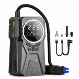 Compresor Auto Digital Portabil cu Display și Accesorii, Gri