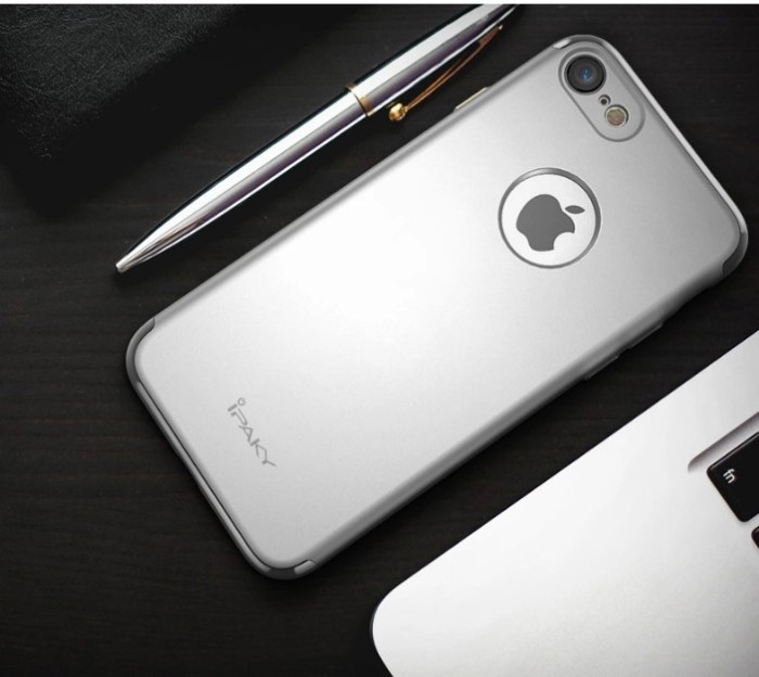 Husa IPAKY Office Style Full Protection - Hybrid - iPhone 7 (Silver)