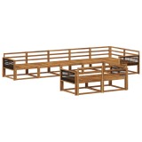 vidaXL Set de canapele de exterior 8 pcs natural Lemn Solid de Acacia 3382662