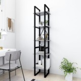 VidaXL Bibliotecă cu 5 rafturi gri beton, 40x30x175 cm, lemn prelucrat