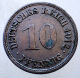 1.272 GERMANIA 10 PFENNIG 1912 F, Europa, Cupru-Nichel