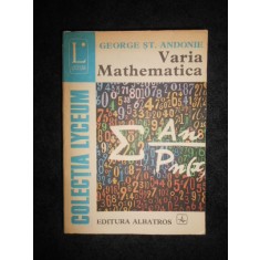 George St. Andonie - Varia mathematica