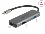 Docking station USB type C la 2 x HDMI 4K60Hz MST + 1 x USB-A, Delock 87780