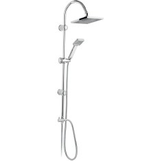 Set de dus Ferro Squerto, bara dus cu suport culisant, dus fix si para dus mobila, crom