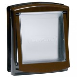Ușă Animale de Companie PetSafe 2 Căi 730 Mică Albă 17.8x15.2cm, Pisici &amp; C&acirc;ini Mici, Blocare, Maro