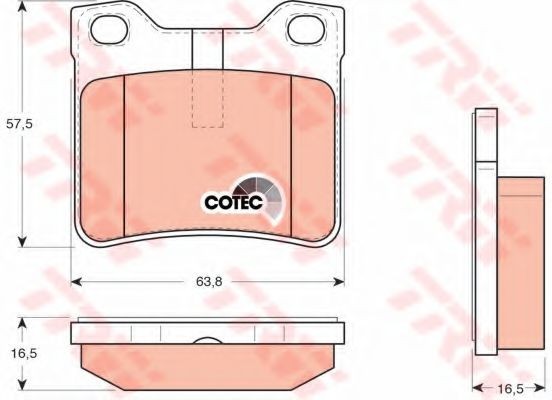Set placute frana,frana disc PEUGEOT 406 (8B) (1995 - 2005) TRW GDB1276