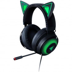 Casti gaming cu microfon Razer Kraken 2019 Kitty Edition, multiplatforma, Negru