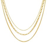 Cumpara ieftin Colier Minimal Glow, Otel Placat cu Aur 18K - 87452-0