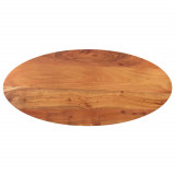 Blat de masa oval, 110x50x3,8 cm, lemn masiv de acacia GartenMobel Dekor, vidaXL