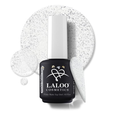 Strat final mat particule argintii Flake Matte Top Coat Silver 15ml foto