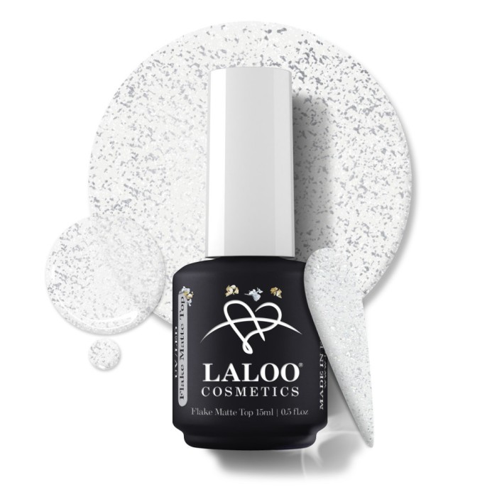 Strat final mat particule argintii Flake Matte Top Coat Silver 15ml