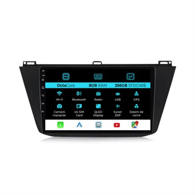 Navigatie Dedicata Volkswagen Tiguan (2016 - 2023) 10 Inch, 8Gb Ram, 256Gb stocare, Carplay foto