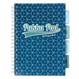 Caiet cu Spirala si Separatoare Pukka Pad Project Book Glee B5, Matematica, 200 Pagini, Coperta Albastru Inchis