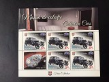 ROMANIA 2017-Lp2157c-MASINI DE COLECTIE-4 MINICOLI CU CATE 5 TIMBRE SI O VINIETA
