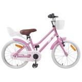 vidaXL Bicicletă pentru Copii 18 Inci pentru 5-7 ani Roz deschis 42009224