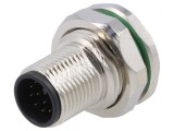 Soclu M12 12-PIN THT IP67 DeviceNet/CANopen