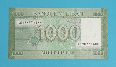 Liban 1.000 Livres 2016 UNC serie: K190331400 foto